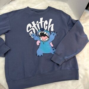 Disney Stitch blue sweatshirt size small